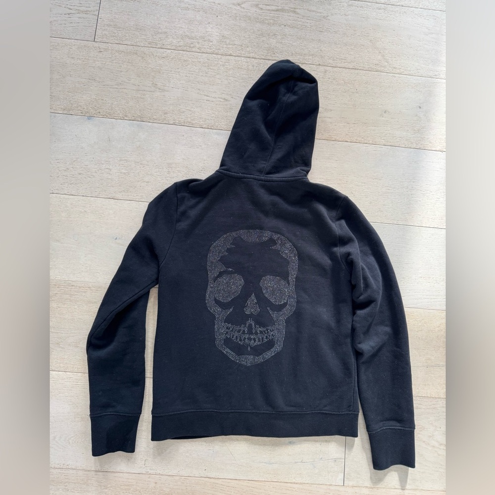 NWOT Zadig & Voltaire Comfy Skull Strass Hoodie XS - Picture 4 of 7
